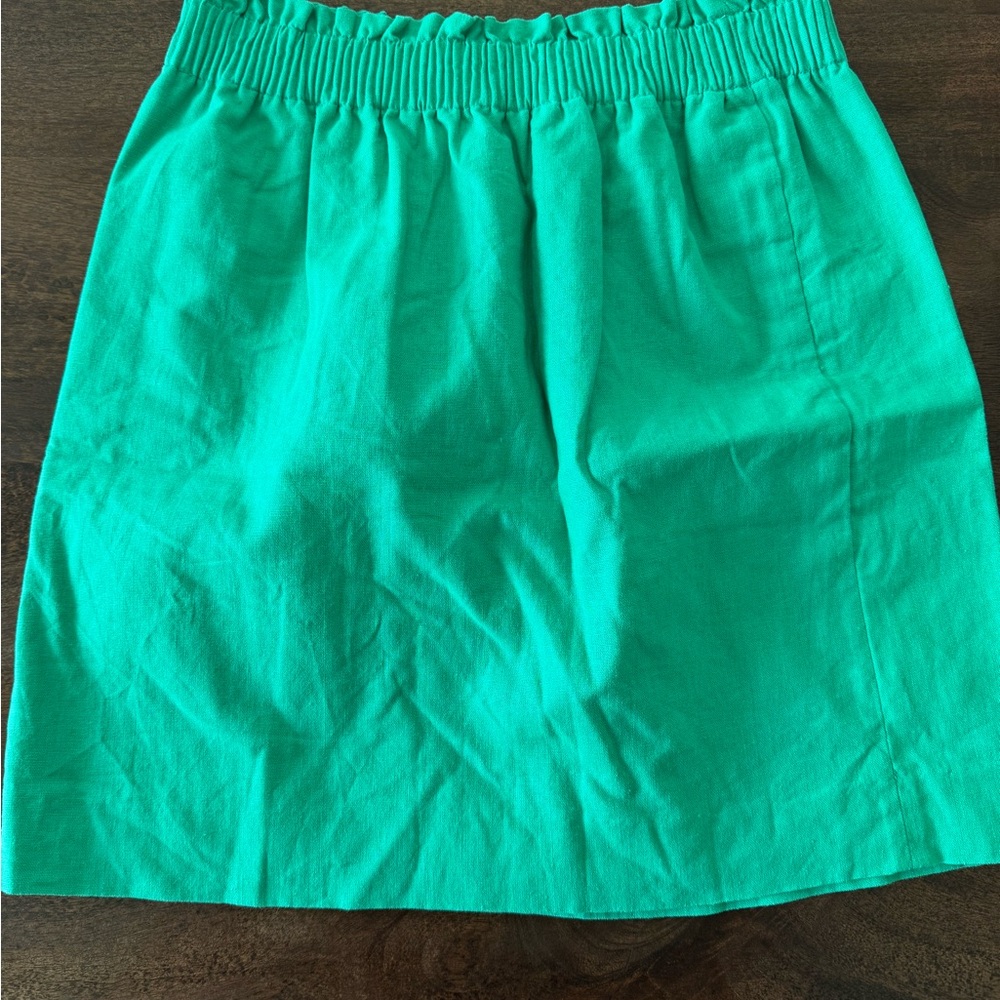 Jcrew green linen Women's Skirt